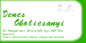 denes okolicsanyi business card